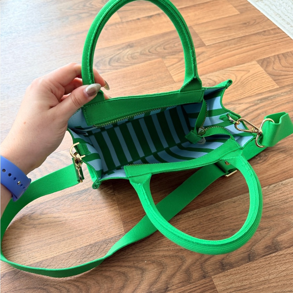 Kate Spade for Target Green Striped Handbag - Picture 2 of 3